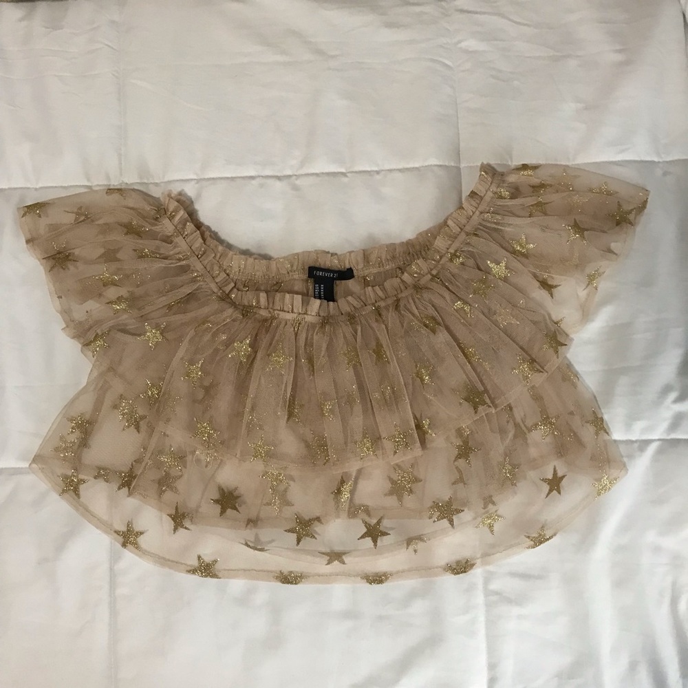 Star-patterned Crop top